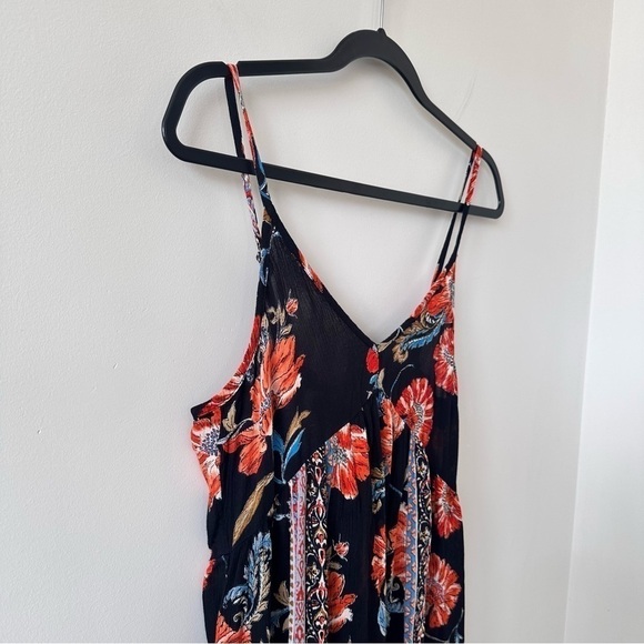 PATRONS Of Peace-Dark Floral Tie Back Maxi Summer Dress (Size:XS) - Picture 6 of 11